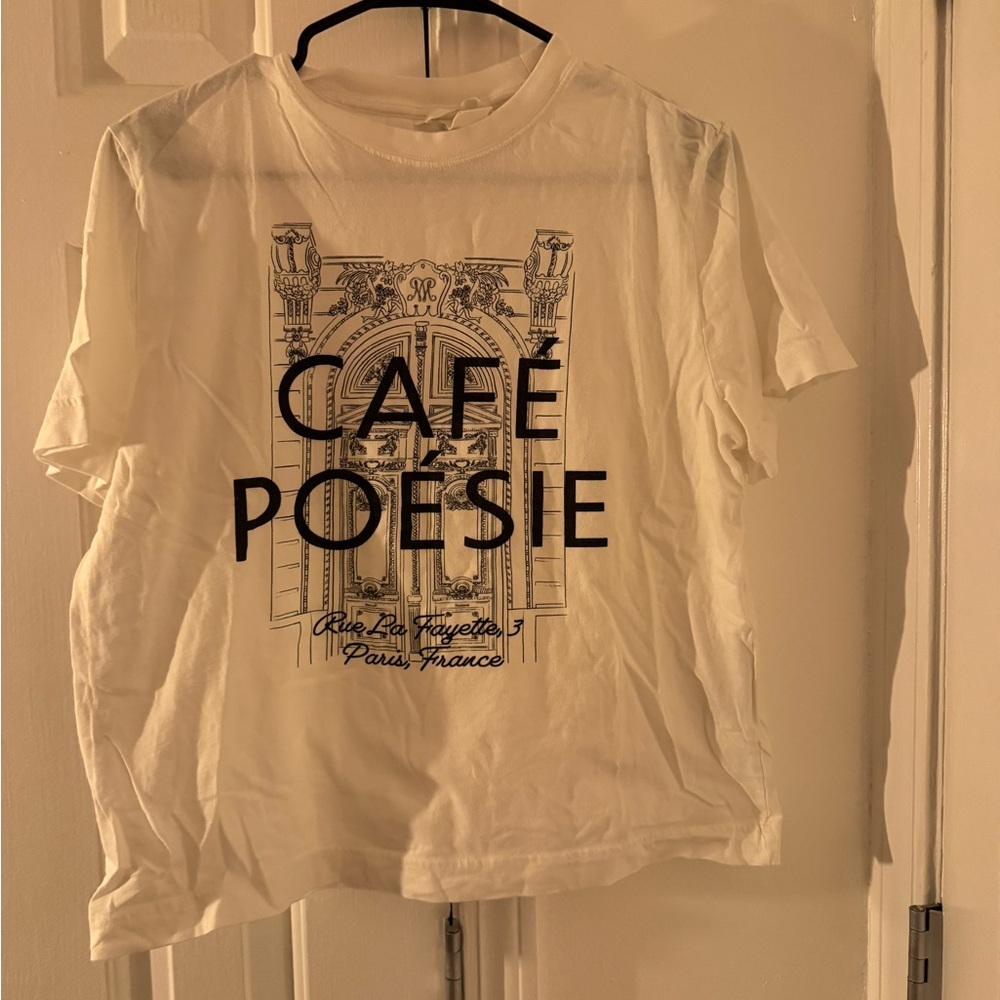 H&M White Graphic Tee